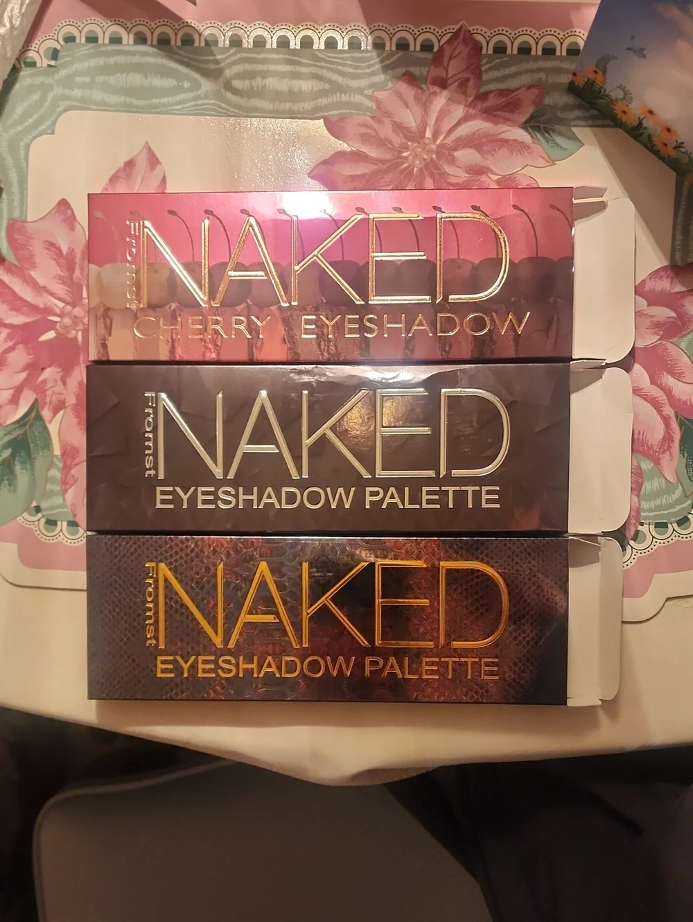NAK Cherry Eyeshadow Palette - Pink & Rose Gold Accents/Smokey Eye/ Desert Oasis